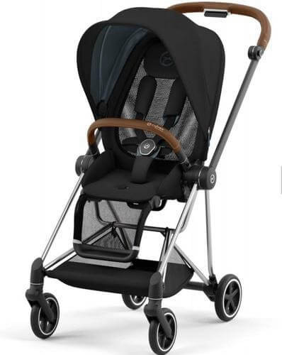 עגלה משולבת סייבקס מיוס 3 Mios (יבואן רשמי) Cybex- שילדה כרום ידית חום צבע Mirage Grey