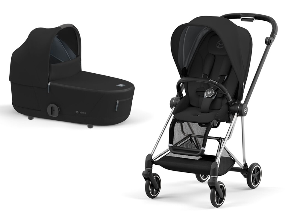 עגלה משולבת סייבקס מיוס 3 Mios (יבואן רשמי) Cybex- שילדה כרום ידית שחור צבע שחור Sepia Black