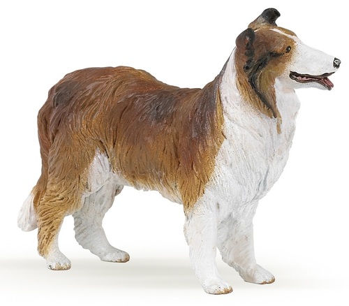 דמות מיניאטורה מגומי דחוס למשחקי דמיון - כלב קולי