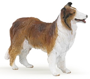 דמות מיניאטורה מגומי דחוס למשחקי דמיון - כלב קולי