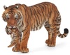 דמות מיניאטורה מגומי דחוס למשחקי דמיון - טיגריס עם גור