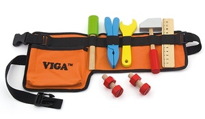 חגורת נגרים עם 5 כלי עבודה ו 2 ברגים