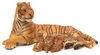 דמות מיניאטורה מגומי דחוס למשחקי דמיון - טיגריס מניקה + 3 גורים