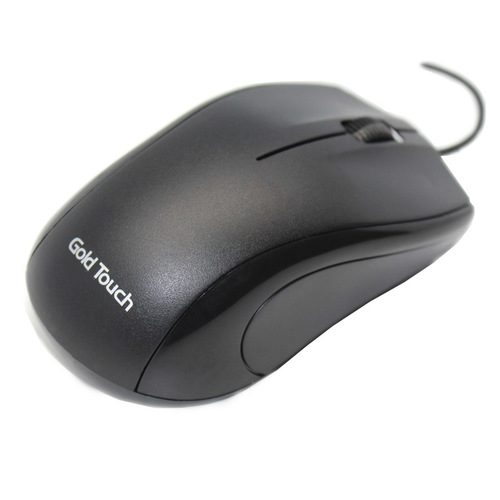 עכבר אופטי חוטי Gold Touch - MS614 - שחור
