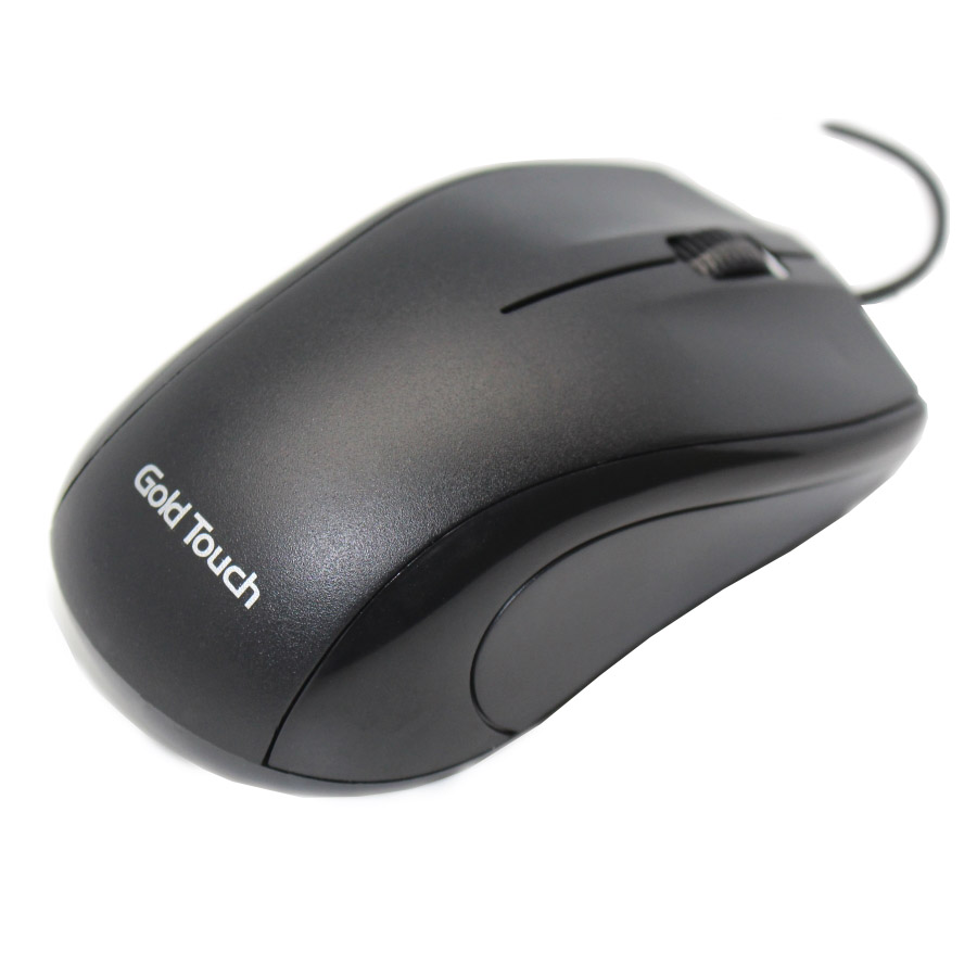 עכבר אופטי חוטי Gold Touch - MS614 - שחור