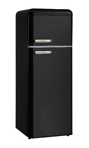 מקרר ג’נרל GENERAL דגם GE210B שחור רטרו מקפיא עליון