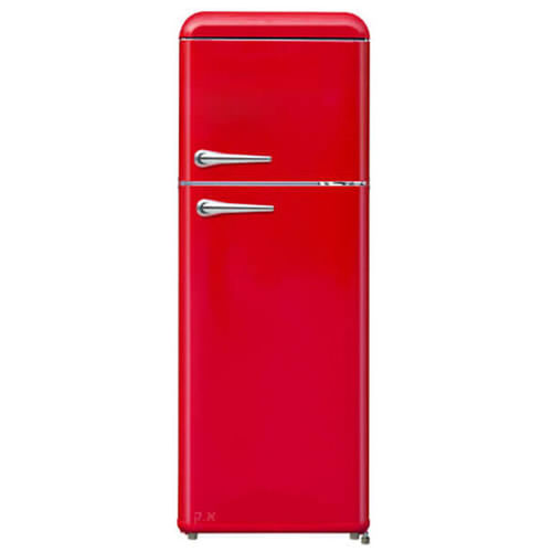מקרר ג’נרל GENERAL דגם GE210B אדום רטרו מקפיא עליון