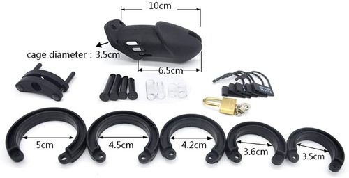 חגורת צניעות לגבר מסיליקון 5 גדלים של טבעת - Cock Locker 15 pcs