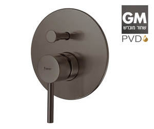 מערכת קיר 305288GM אינטרפוץ קומפלט 4 דרך שחור מוברש PVD סדרת מצדה חמת 
