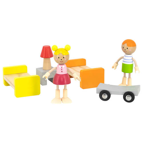 בית בובות גדול מעץ שלוש קומות עם חניון