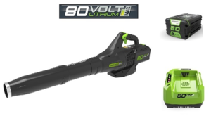 מפוח עלים 80V PRO(חדש) + סוללה 2.0Ah + מטען מהיר greenworks