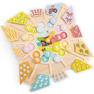 פאזל שעון פעילות לימודי מעץ 24 חלקים