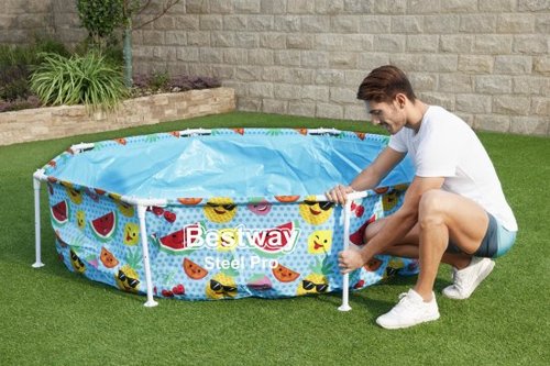 בריכת צינורות עגולה עם גגון 244X51 ס''מ 56432 Bestway