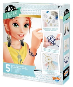 ערכת יצירה להכנת 5 צמידים, שרשראות ועגילים בסגנון לוכד חלומות