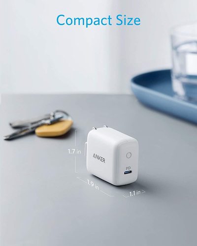 מטען קיר Anker PowerPort PD 1 18W + כבל טעינה MFI 