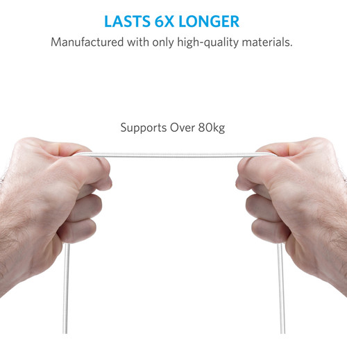 כבל סנכרון וטעינה ANKER PowerLine+ Lightning to USB-A - אורך 1.8 מטר