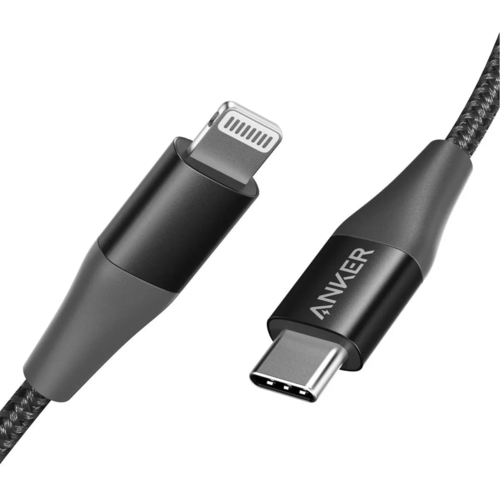 כבל סנכרון וטעינה Anker Powerline+ II חיבור USB-C ל Lightning - אורך 0.9 מטר