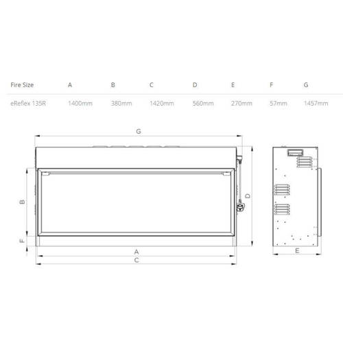 קמין חשמלי - SKOPE INSET 85R
