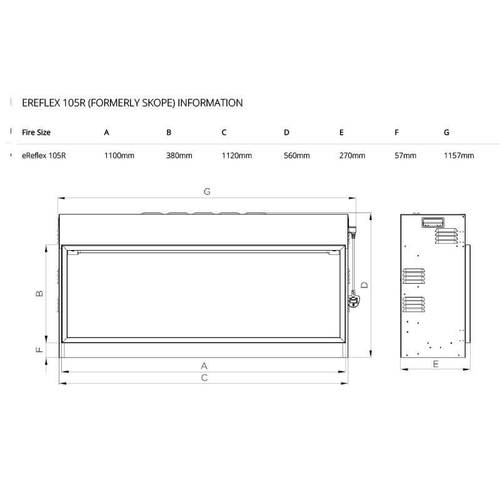 קמין חשמלי - SKOPE INSET 105R
