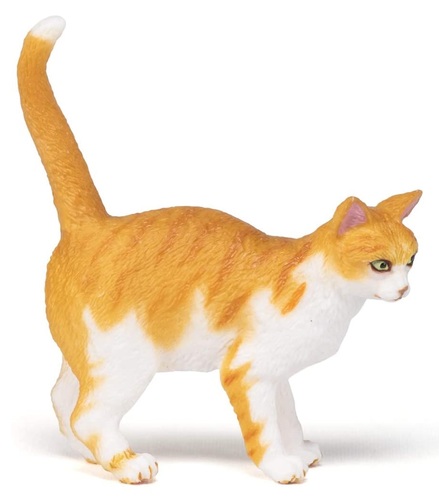 דמות מיניאטורה מגומי דחוס למשחקי דמיון - חתול ג'ינג'י