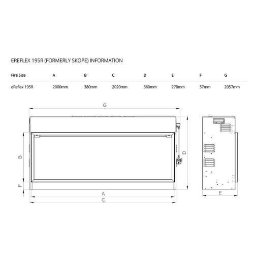קמין חשמלי - SKOPE INSET 195R