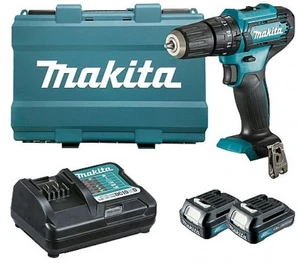 מברגה מקדחה רוטטת נטענת + 2 סוללות MAKITA HP333DWYE 12V + מטען 1.5Ah