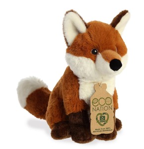 בובת פרווה נעימה במיוחד בגודל 23 ס"מ עשויה מחומרים ממוחזרים - שועל חום