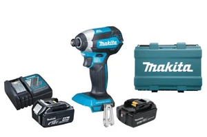 מברגת אימפקט נטענת בראשלס + 2 סוללות MAKITA DTD153RTE 18V 5Ah 