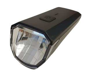 פנס נטען קדמי לאופניים בעל 3 מצבי תאורה, כולל מטען USB 