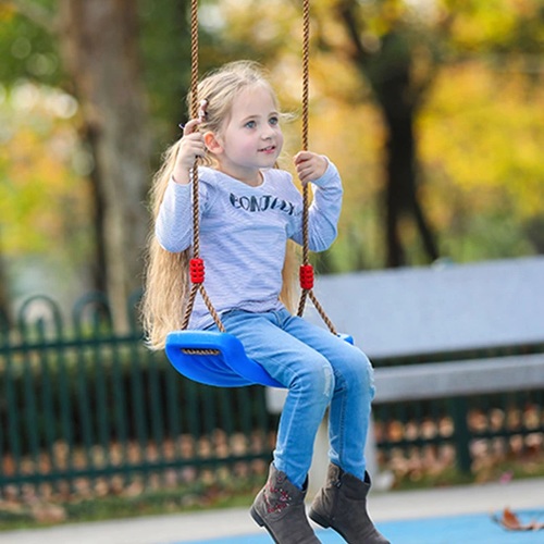 נדנדה לגינה ולחצר עם אפשרות שינוי אורך חבל - צהוב