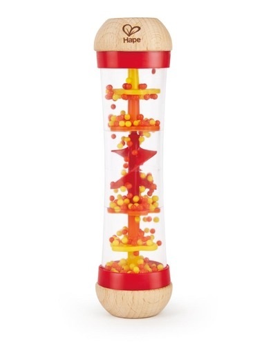 מקל גשם אדום מעץ לפעוטות