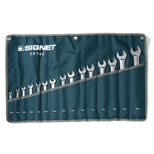 סט מפתחות רינג פתוח 6-24 ממ 15 יח SIGNET 030742
