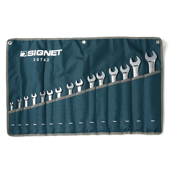 סט מפתחות רינג פתוח 6-24 ממ 15 יח SIGNET 030742