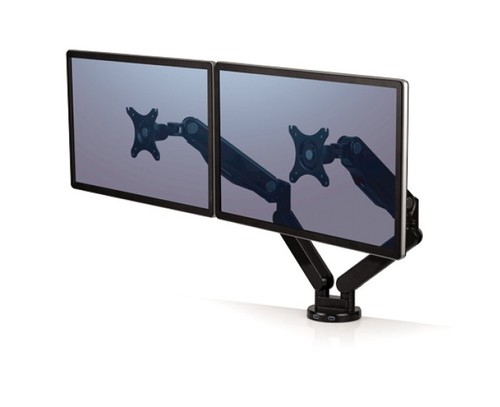 זרוע מתכווננת ל 2 מסכים שחור  Fellowes Platinum Series Dual Arm