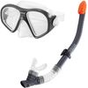 סט צלילה הכולל משקפת פוליקרובנט ושנורקל Easy-Flow - שחור