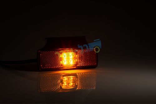 פנס צד כתום FT-017 Z+K LED עם מחזיר אור + תושבת פלסטיק