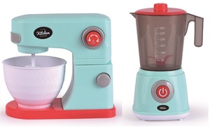 סט בלנדר חשמלי מסתובב + מיקסר מסתובב עם אורות למשחקי דמיון