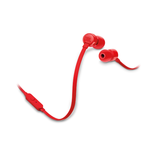 אוזניות ‏חוטיות JBL T110 אדום (יבואן מקביל)
