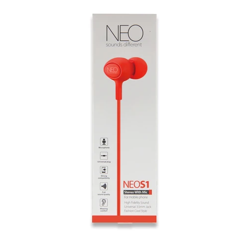 אוזניות חוטיות NEO S1 אדום