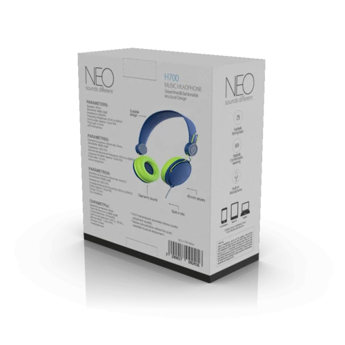 אוזניות קשת חוטיות NEO H700 כחול