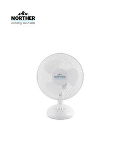 מאוורר 30W שולחן 9" לבן 3 להבים NORTHER