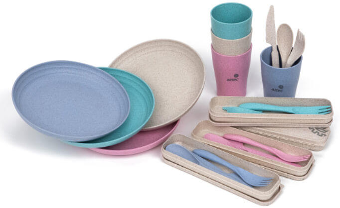 סט כלי אוכל לפיקניק PICNIC SETS צבעוני