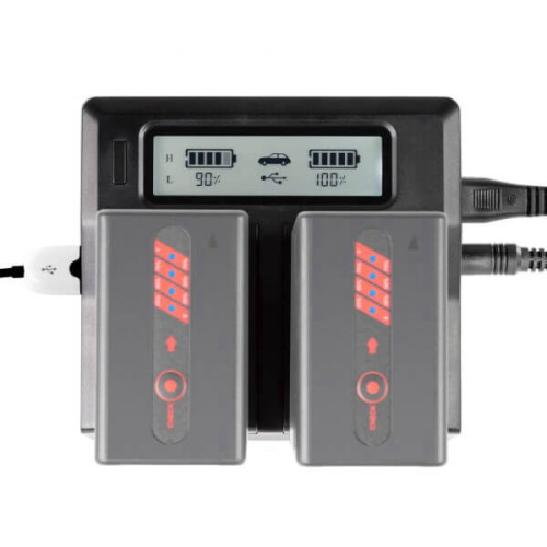 מטען כפול SHAPE BP-U Dual LCD