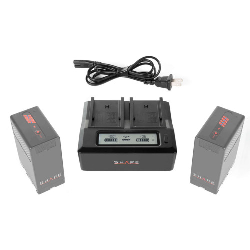 מטען כפול SHAPE BP-U Dual LCD