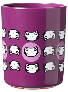 כוס שתיה עם תחתית מונעת נפילה Super Cup 190ml - חתול