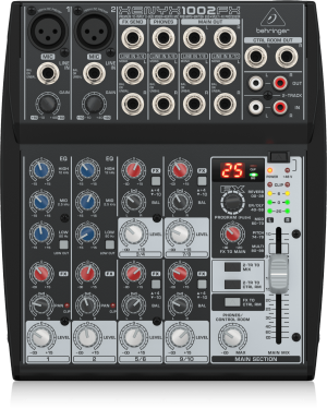 מיקסר 10 ערוצים הכולל מולטי אפקט מובנה Behringer 1002FX