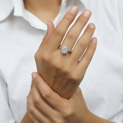 טבעת יהלומים1.05ct מזהב 14K