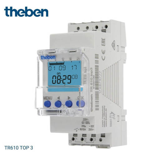 שעון שבת דיגיטלי ללוח תבן גרמניה שבועי יומי Theben TR610 TOP3