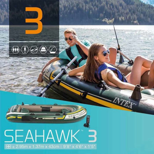 סט סירה מתנפחת SeaHawk ל 3 איש 68380 INTEX