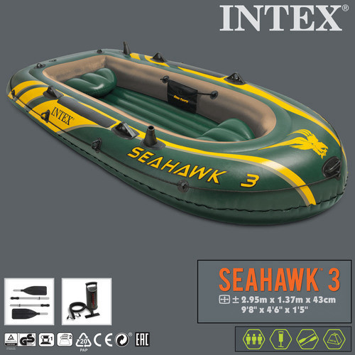 סט סירה מתנפחת SeaHawk ל 3 איש 68380 INTEX
